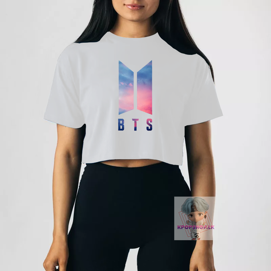 BTS Logo Crop Top Short KPOP T-shirt