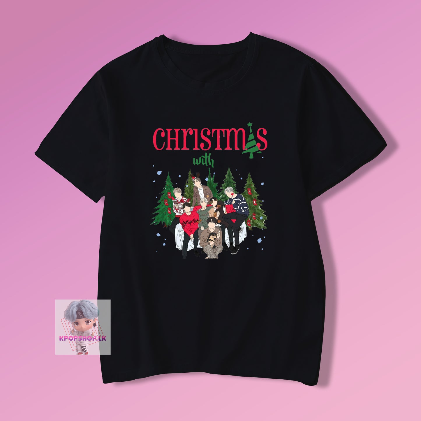 BTS KPOP Bangtan Boys Christmas with BTS T-shirt