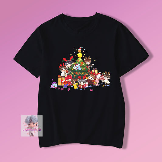 BTS KPOP Bangtan Boys Dynamite Christmas T-shirt