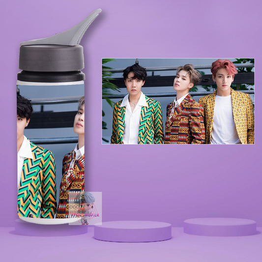 BTS Stainless Steel KPOP Water Bottle With Straw