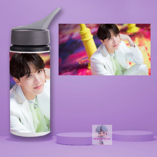 BTS J-HOPE Stainless Steel KPOP Water Bottle With Straw