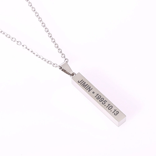 BTS Bangtan Boys Titanium Steel Pendant Necklace