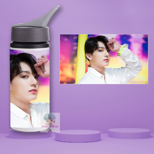 BTS JUNGKOOK JK Stainless Steel KPOP Water Bottle With Straw