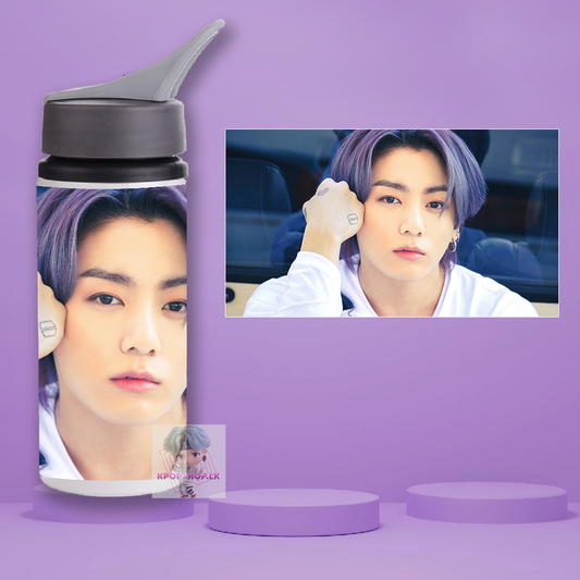 BTS JUNGKOOK JK Stainless Steel KPOP Water Bottle With Straw