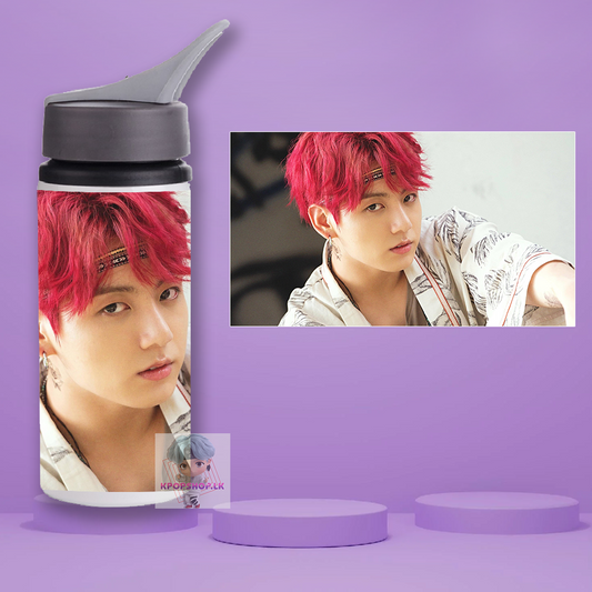 BTS JUNGKOOK JK Stainless Steel KPOP Water Bottle With Straw