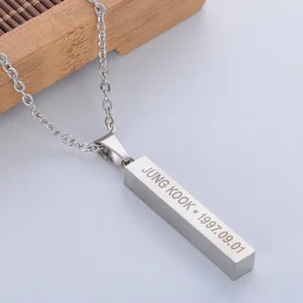 BTS Bangtan Boys Titanium Steel Pendant Necklace