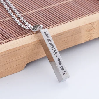 BTS Bangtan Boys Titanium Steel Pendant Necklace