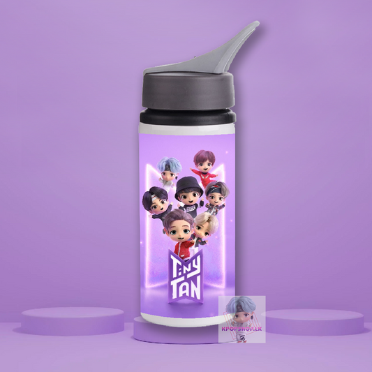 BTS Tinytan Stainless Steel KPOP Water Bottle With Straw