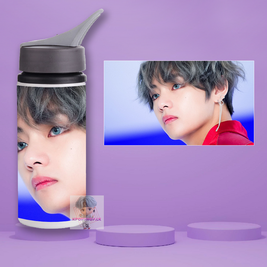 BTS KIM TAEHYUNG V Stainless Steel KPOP Water Bottle With Straw