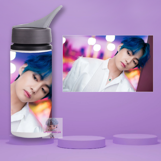 BTS KIM TAEHYUNG V Stainless Steel KPOP Water Bottle With Straw