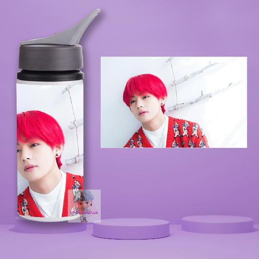 BTS KIM TAEHYUNG V Stainless Steel KPOP Water Bottle With Straw